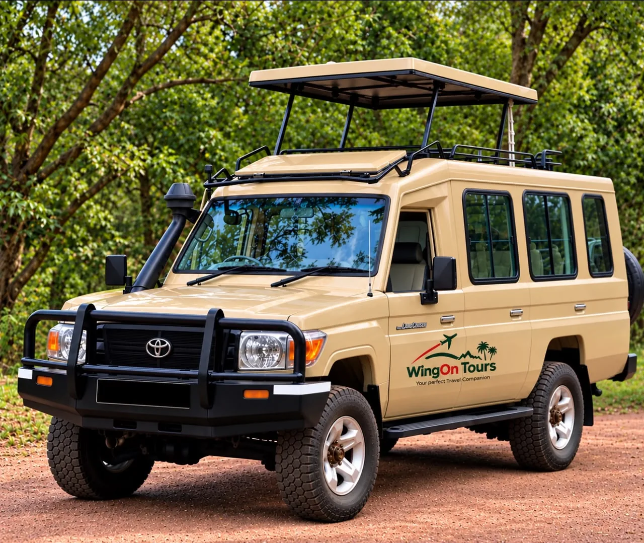 WingOn Tours branded Toyota safari Land Cruiser